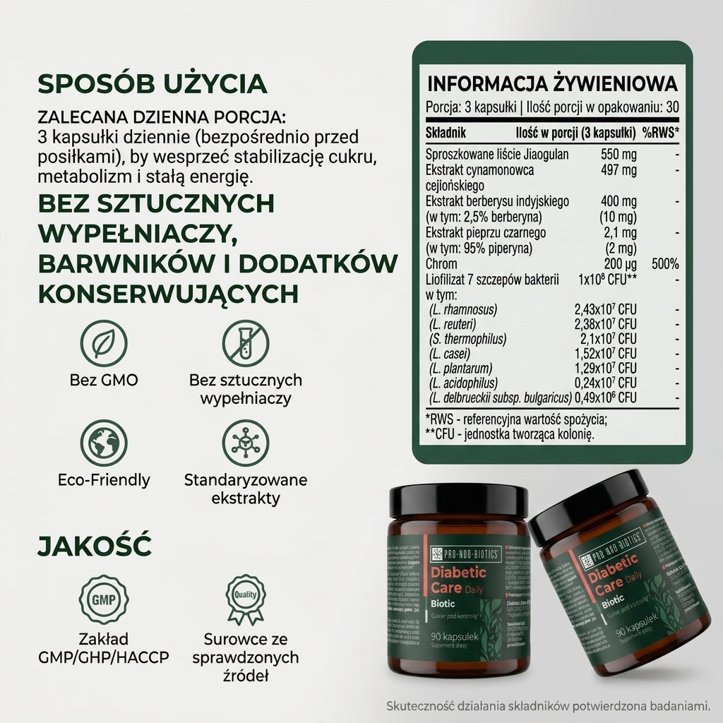 DIABETIC CARE DAILY BIOTIC - poziom cukru pod kontrolą