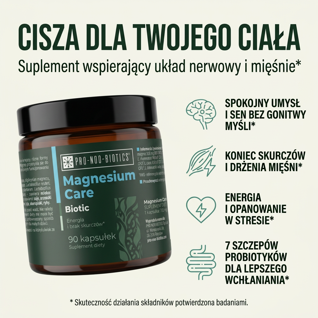 MAGNESIUM CARE BIOTIC  - Energia i brak skurczów